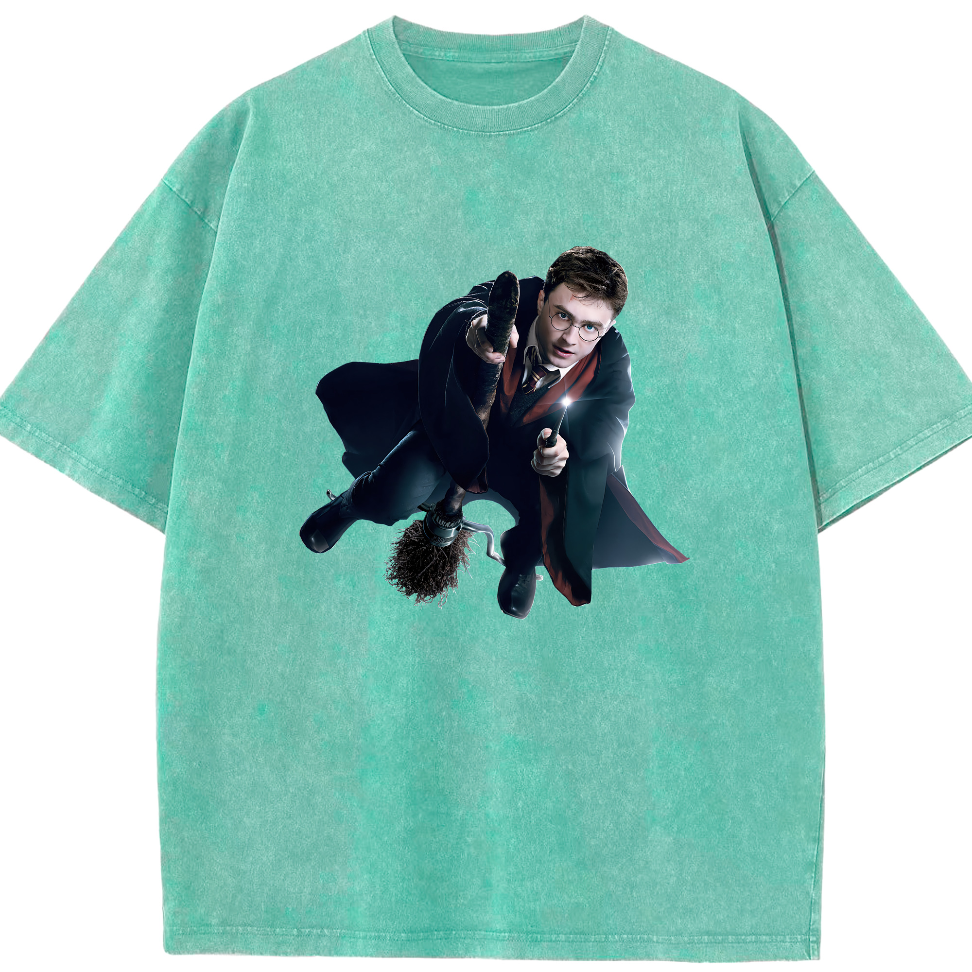 （画像用） Harry Potter ハリー・ポッターシリーズ 綿100% ヴィンテージ風 半袖Tシャツ（フロントプリント）